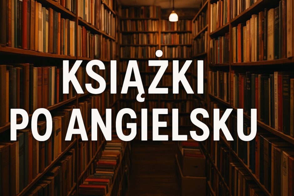 Półki pełne książek po angielsku w antykwariacie